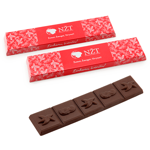 Chocolate bar in souvenir box with logo, photos and greeting inscription 
- universal business souvenir for clients, partners and office guests. Excellent solution when looking for simple and efficient advertising tools