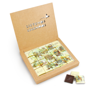 Šokoladukų rinkinys | Mozaika 20 dėžutėje KNYGA | LIETUVOS LEGENDOS | saldireklama.lt