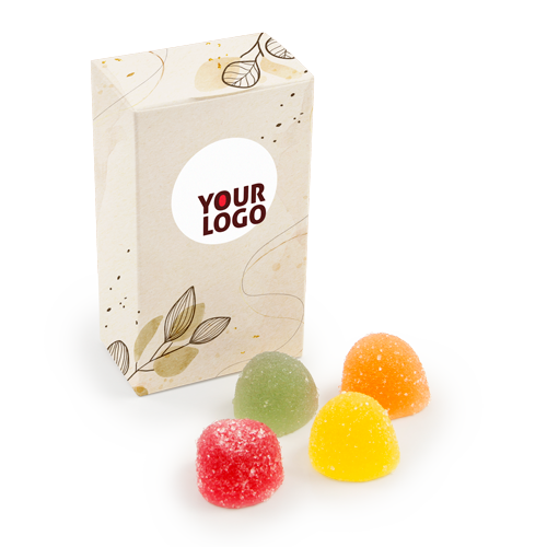 Round undressed marmelade candy in bright colors and delicious tastes from 
real berries and fruits win by their natural taste and aroma. Healthy products for Christmas - Mission Possible!