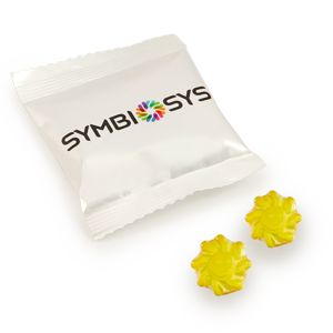 Promotional gummies 10 g | CHOISE OF SHAPES | personalized business bag