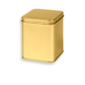 Tin box | № 18 | 88 × 88 × 115 mm (Gold) | saldireklama.lt