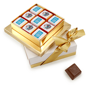 Reklaminė saldainių dėžutė | ANTIK SU LUITUKAIS | su logo | saldireklama.lt