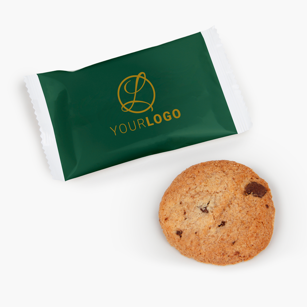 Chocolate chip cookie in a bag with your logo | saldireklama.lt