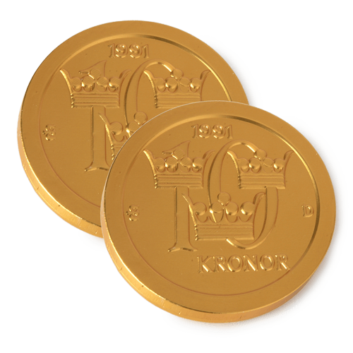 Įspūdingo dydžio šokoladiniai medaliai su reljefiniu logotipu. Įspaudas 
– iš vienos arba iš abiejų medalio pusių.