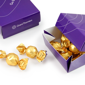 Promotional candy box | INTRIGUE | with logo