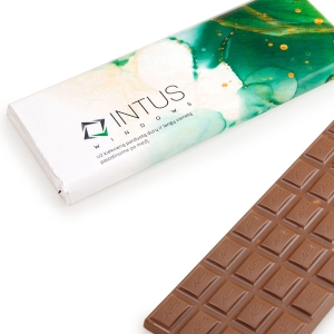 Promotional chocolate 200g | BAR | label with logo | saldireklama.lt