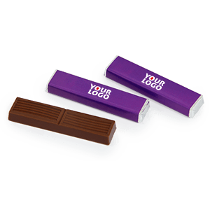 Promotional chocolates | Chocolate bar with filling, 12,5 g | saldireklama.lt