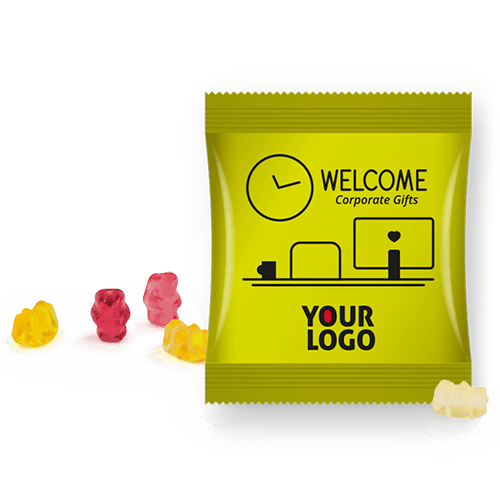 The world's most popular gummy bears in individually designed promotional 
packaging.

A great way to show care, reduce emotional stress, motivate and build long-term 
relationships for new and returning employees.