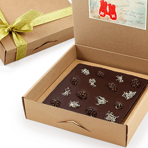 Šokoladas su kankorėžiais, 275 g | dėžutėje Eko | su logotipu