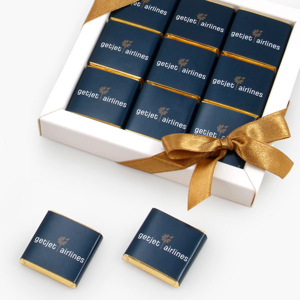 Promotional chocolate set | MOSAIC 3×3 | Custom Sleeve with Your Logo | saldireklama.lt