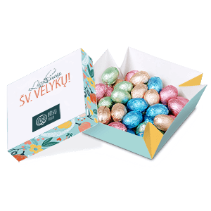 Šokoladiniai kiaušiniai dėžutėje „Intriga“ | saldireklama.lt