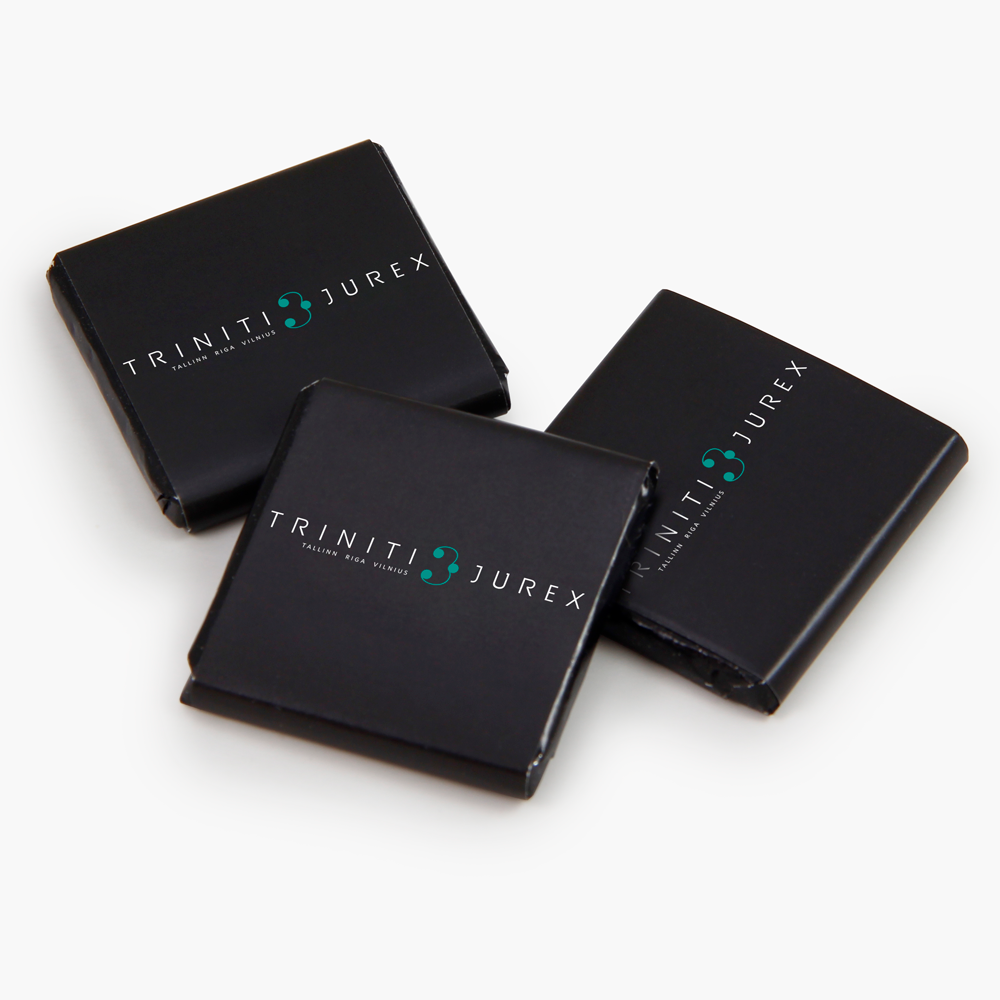 Branded chocolate square | MAXI | with logo | saldireklama.lt