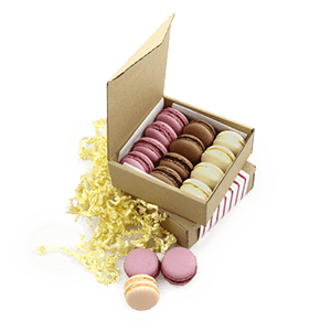Macarons dėžutėje „Eko mini“ | saldireklama.lt