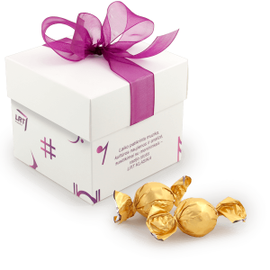 Reklaminė saldainių dėžutė | DOVANA - 1 | su logo