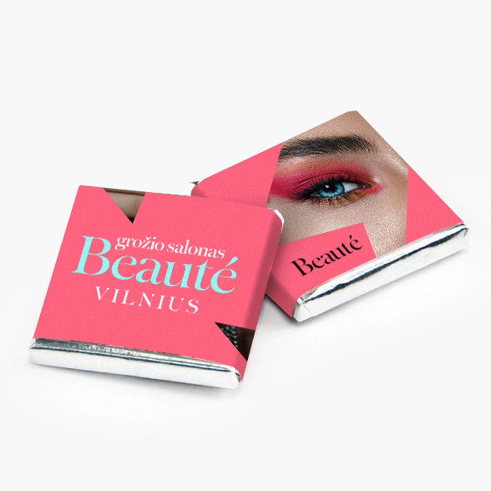 Promotional chocolate 5g | Organic MIDI | sustainable gifts with logo | saldireklama.lt