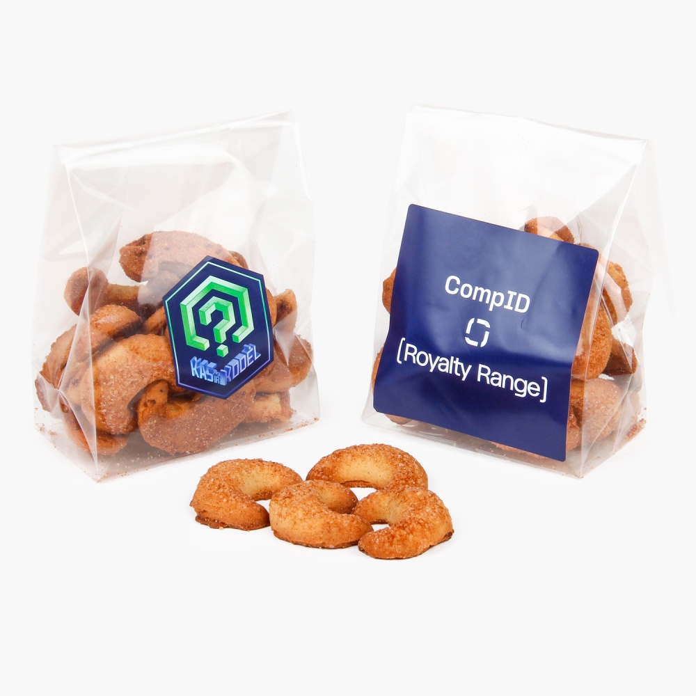 Naminiai sausainiai, 100 g | maišelyje su logotipu | saldireklama.lt