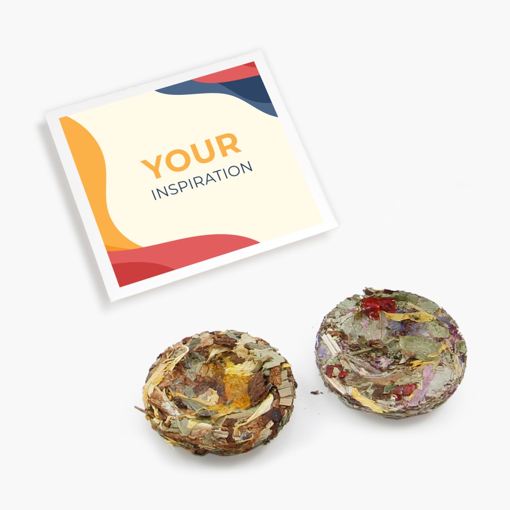 Pressed herbal tea | in a package with advertising  | saldireklama.lt