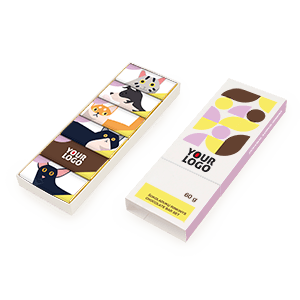 Šokoladukų rinkinys | Mozaika MILK&DARK | su Jūsų Logo | saldireklama.lt